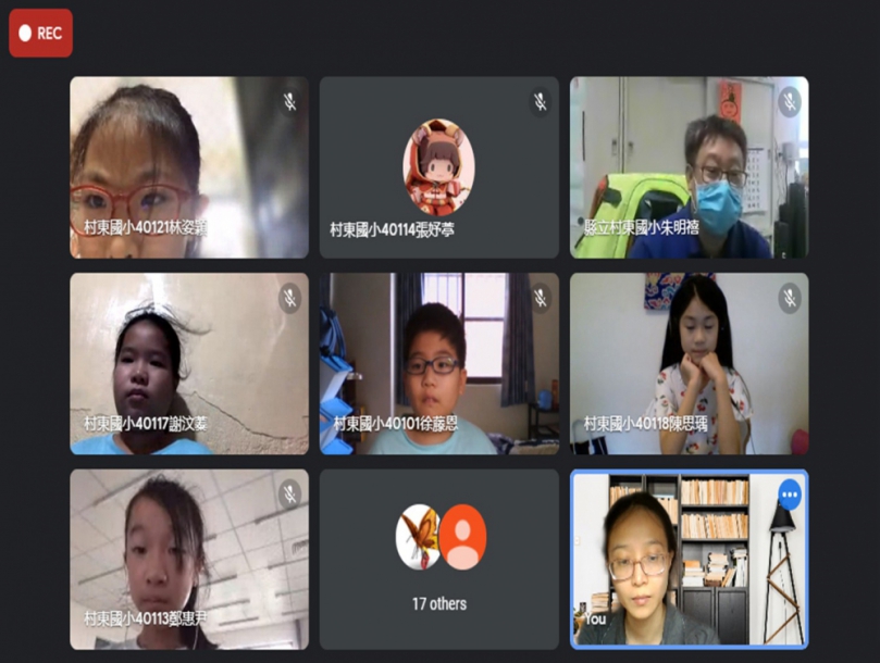 大葉英語系師生以線上方式協助國小學童學習英語會話 照片大葉提供 台灣華報