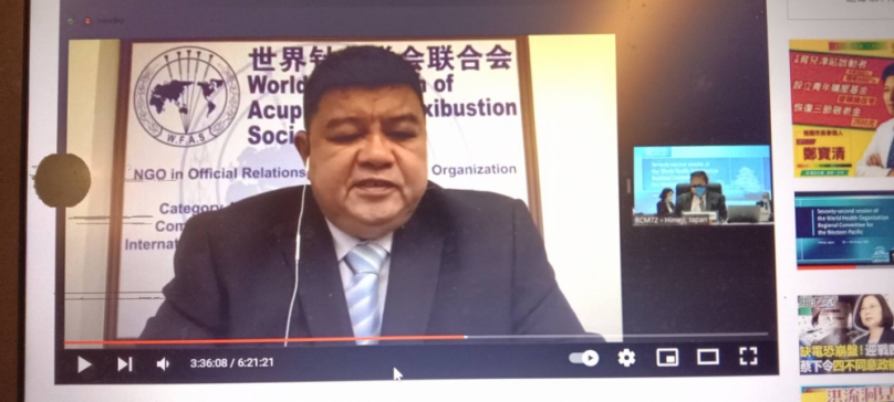 中國醫藥大學校友張文開博士獲邀參加世界衛生組織西太平洋區域年會