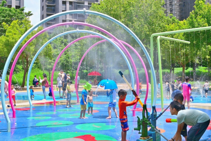 潭雅神綠園道戲水區週末最終開放  騎車消暑涼一夏