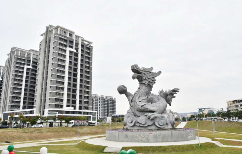 員林龍燈公園滯洪池完成啟用。（照片縣府提供）