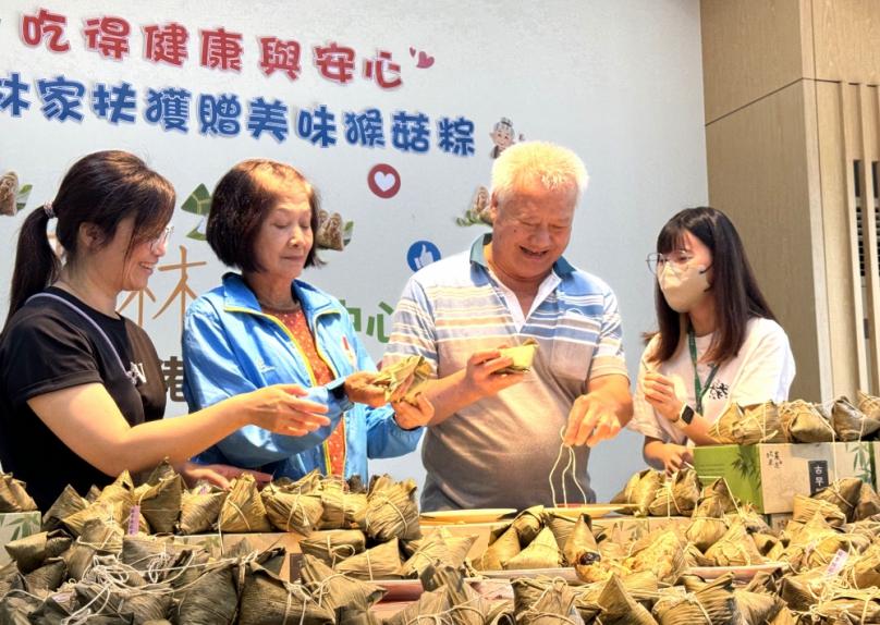 珍饈！不願具名劉小姐捐贈雲林家扶中心2500顆猴頭菇香粽 海線服務家庭感恩喜迎端午佳節～