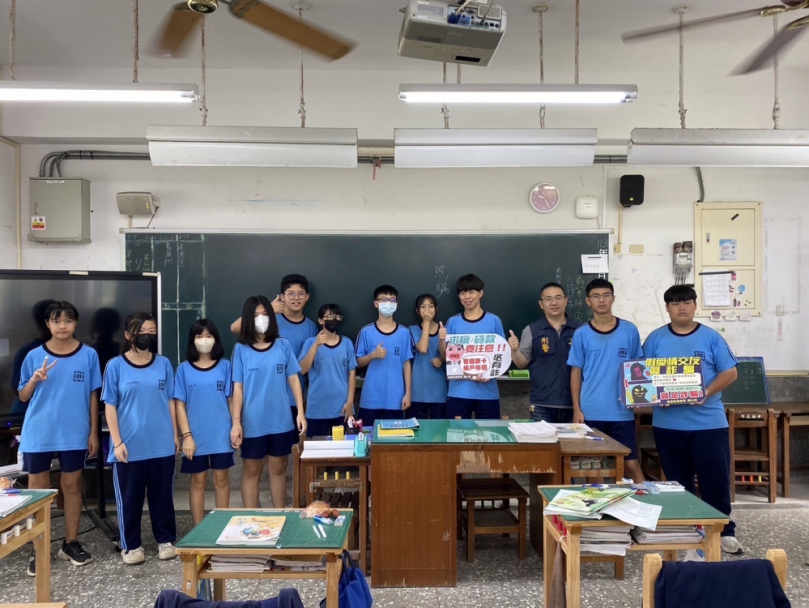 AI科技日新月異  「照片」可能是照騙 布袋分局反詐宣導團進入校園  提醒青少年AI換臉技術成為新興詐騙手法