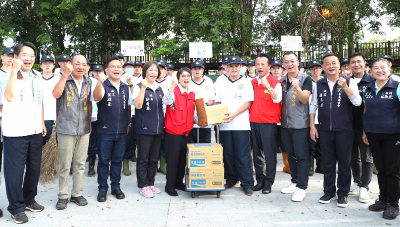 1210位替代役與警大及警專學生投入嘉義縣救災 內政部長劉世芳、縣長翁章梁人到場慰勞！