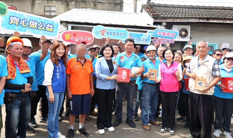 丹娜絲颱風毀屋 雲林縣長張麗善感謝「台灣希望義工團」助北港獨居長輩修復屋頂