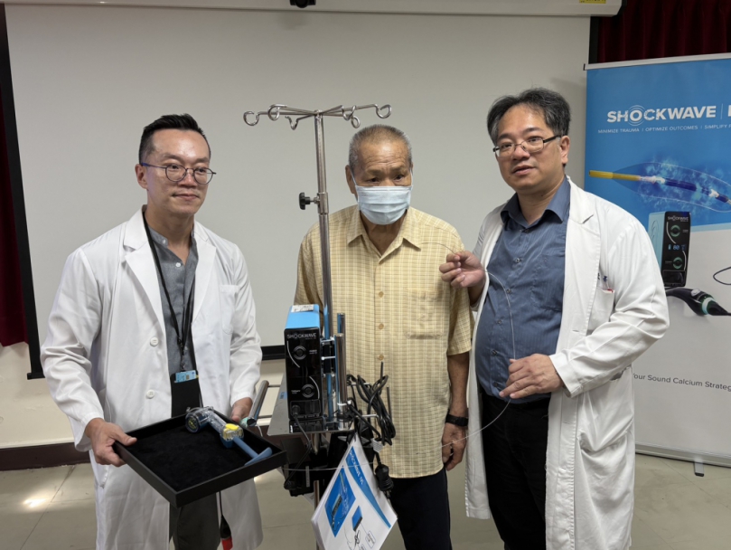 區首例血管內衝擊波碎石術IVL  打通頑固冠狀動脈鈣化血管  嘉榮醫院讓三度心梗76歲林男迎重生