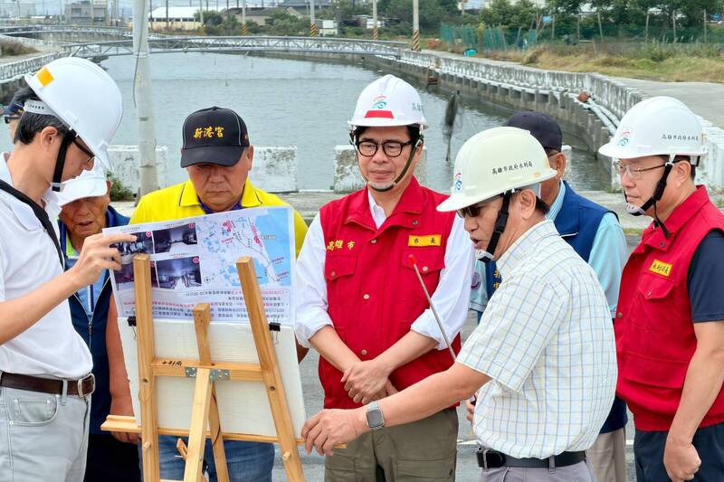 防範鳳凰颱風陳其邁視察永安排水系統確保防汛整備