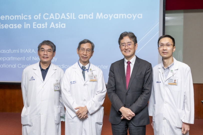 日本京都大學腦血管疾病權威「Ihara」教授（右2）受彰基邀請蒞院交流。（照片彰基提供）