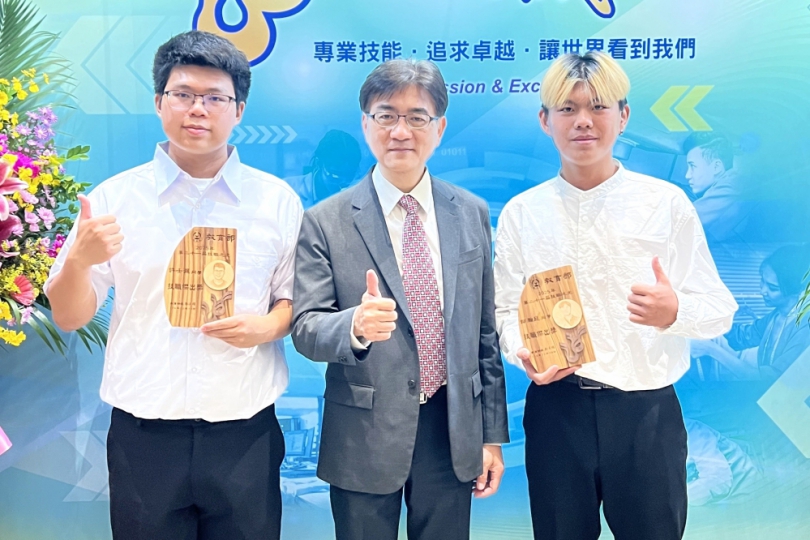 雲林虎科大3名學生考取多張乙級證照展現實務力 榮獲教育部「技職之光」!