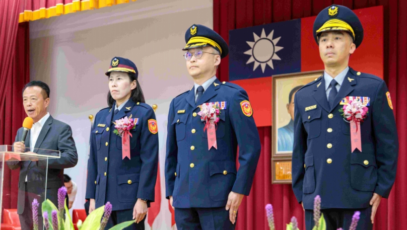 嘉義縣警察局朴子、中埔、竹崎分局卸、新任分局長交接 縣長翁章梁感謝榮調同仁任內貢獻 歡迎新任分局長加入縣政團隊!