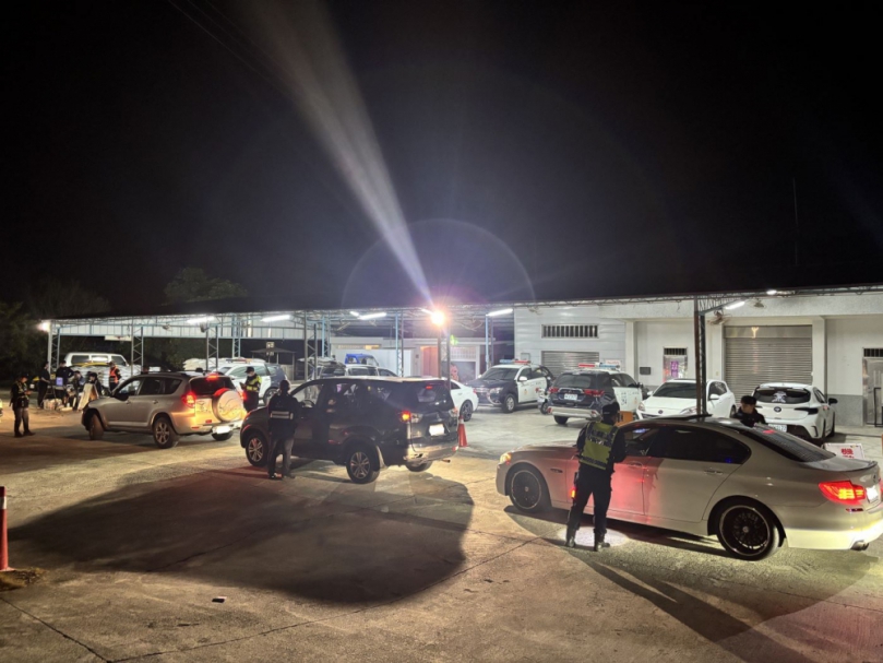 白河警結合監理、環保夜間聯合稽查 守護山道安寧