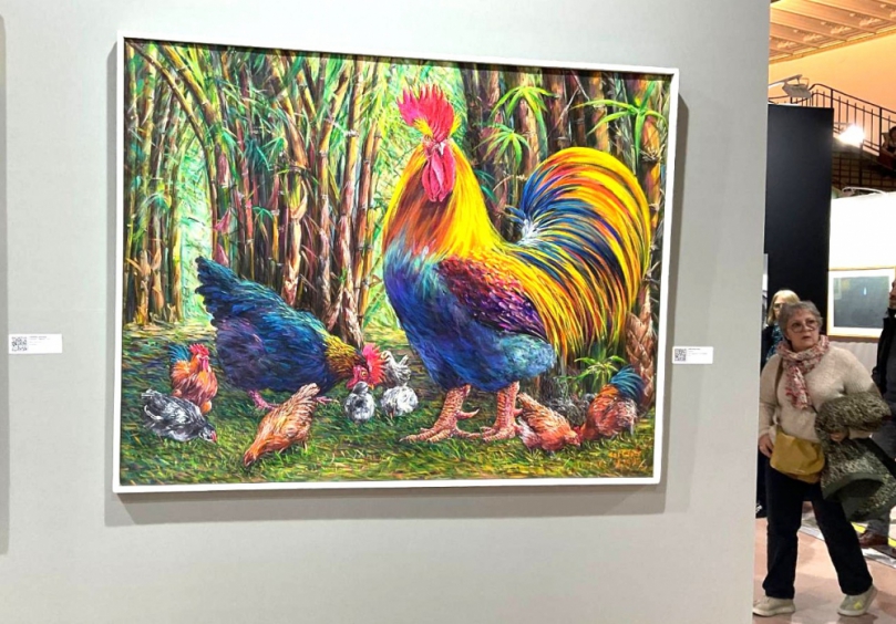 台灣知名油畫家陳明順、陳柏任父子作品 入選2026全球法國皇宮大展 參展作品標示法語「台灣」 讓陳明順備感榮耀！