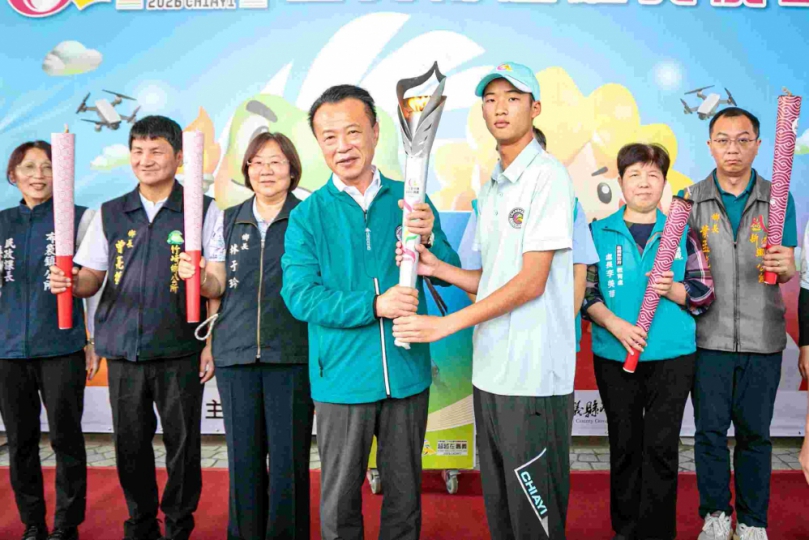 115年全中運聖火駐火 嘉邑城隍廟贊助嘉義健兒暨授旗儀式 後續1周聖火將巡迴嘉縣18鄉鎮市 全中運開幕進入倒數!