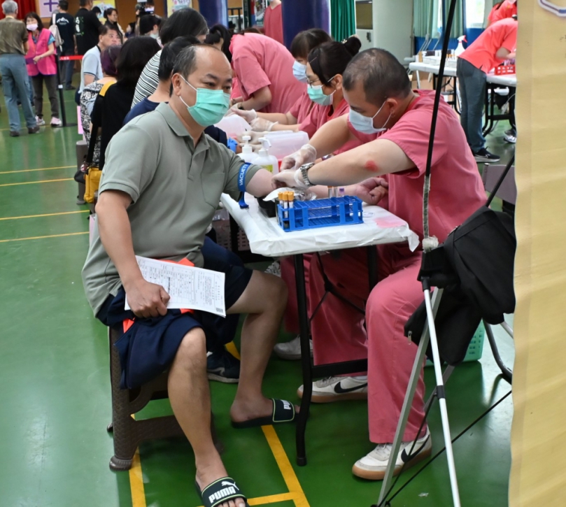 彰化縣首場萬人健檢，永靖高工登場。（照片縣府提供）
