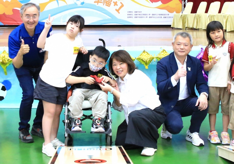 嘉義市適應體育融合運動會 首創布袋球促進共融 市長黃敏惠：推動運動平權 實踐普特共融〜