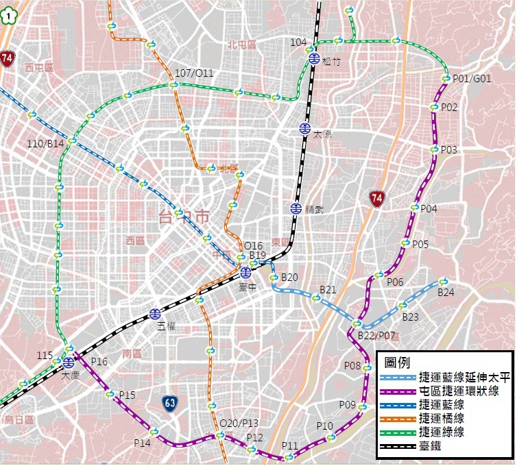 藍線開工、紫線接力!中市提前布局屯區捷運環狀線 打造完整捷運路網