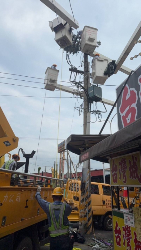 台電今年1至7月在高雄停電降2成
