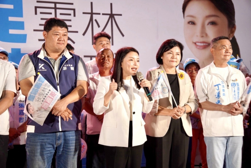 雲林縣長候選人張嘉郡拱範宮廟口開講 立委游顥、丁學忠等人到場力挺 呼籲麥寮、台西等海區大團結!