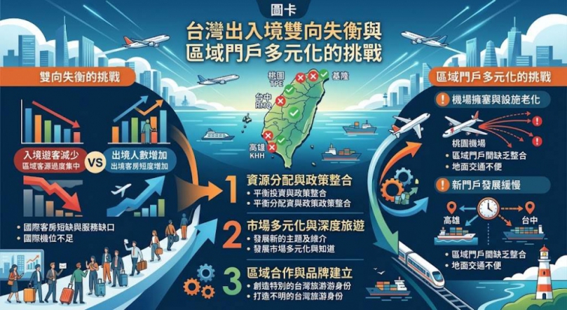 《旅人顯微鏡》 台灣出入境「雙向失衡」與區域門戶多元化的挑戰
