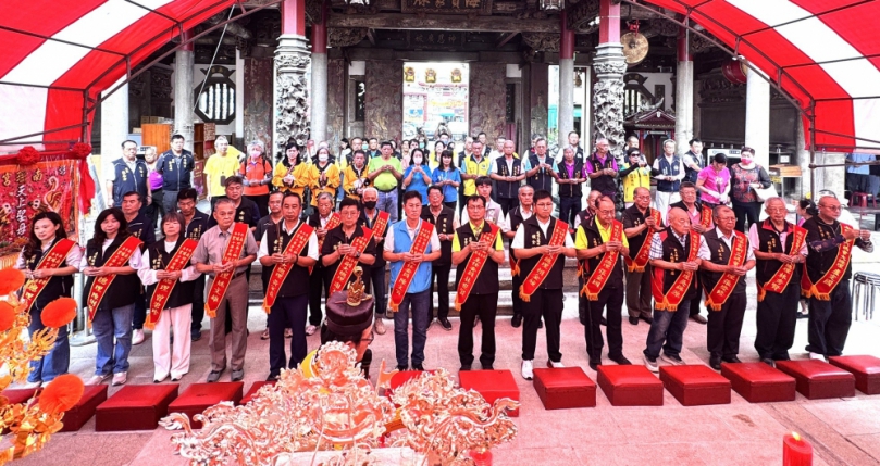 南瑤宮開基三媽暨十會媽角頭祈安遶境「置天台」祭典。(照片市公所提供)