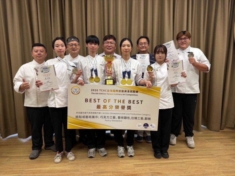 TCAC國際廚藝賽 中臺食科系奪3金2銀