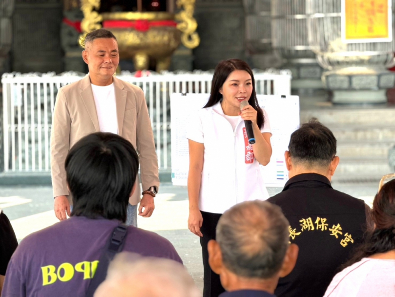 雲林四湖保安宮廣場改善工程動工 立委張嘉郡:完善廟埕環境與保障鄉親安全