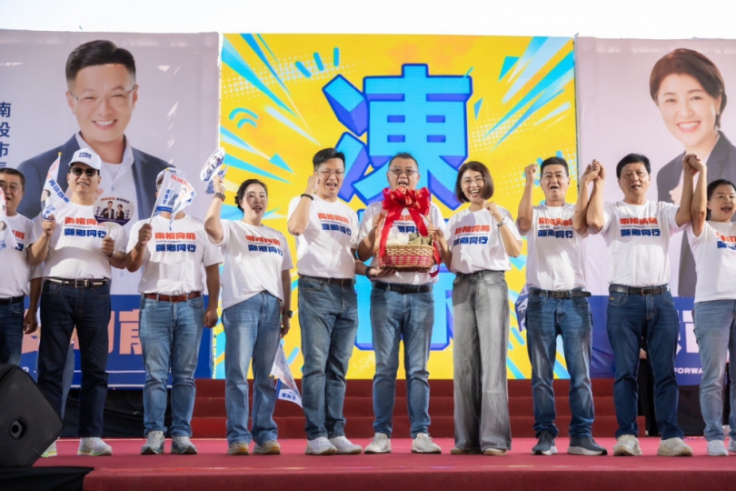 6000人力挺許淑華、張嘉哲！南投「13+1」戰隊全員到齊　縣市攜手拚建設、拚福利（圖1國民黨提供）
