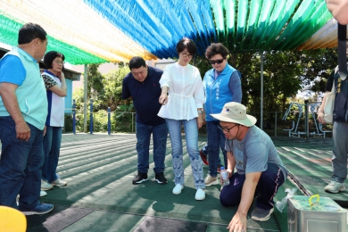 許縣長會勘水里集集野溪道路公園核定逾1,400萬改善