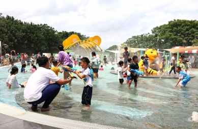 雲林虎尾632高地公園親水園區啟用 縣長張麗善等人歡迎全台親子來戲水！