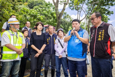 許縣長與立委、中央一同會勘　將建滯洪池改善豪雨淹水狀況