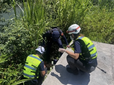 遮陽擋日｜80歲婦摔落海濱公園草叢內，曝曬近3小時，吉安警救援送醫！