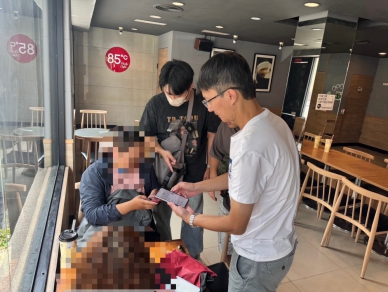 員林警方逮捕取款車手。（照片分局提供）