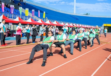 彰基「129年院慶運動會」,加油聲此起彼落。(照片彰基提供)