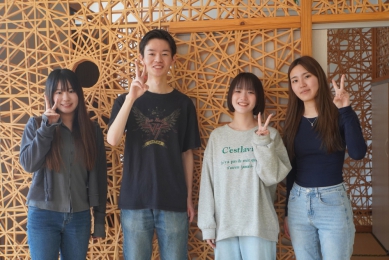 日本武藏野大學4名學生在大葉大學實習。(照片大葉提供)