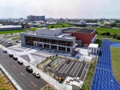 「和美全民運動館﹂啟用。（鳥瞰照片縣府提供） 　