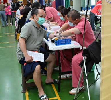 彰化縣首場萬人健檢，永靖高工登場。（照片縣府提供）