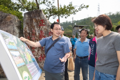 縣府與國姓公所合作綠美化楞嚴宮周邊　打造新亮點