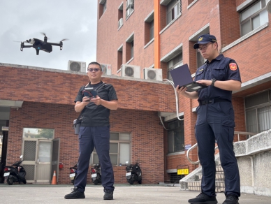 雙媽會，彰化警方啟動「無人機」科技，全力疏導交通。（照片警方提供）