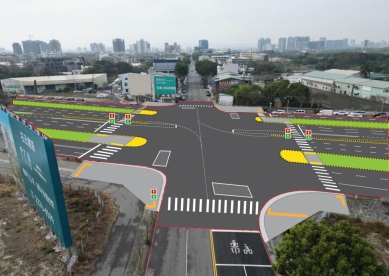 環中路與黎明路口人本升級！中市建設局投入1,950萬元打造人本安全通廊