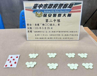 駕駛紅線違停車內吸毒    保大第二中隊查獲毒駕