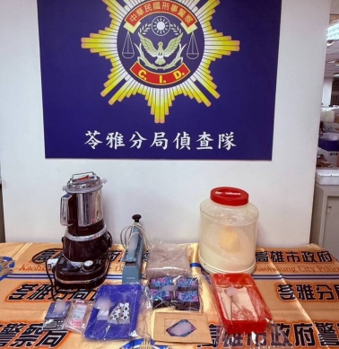 高雄男子藏身透天厝販毒人贓俱獲