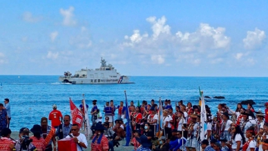 《蘭嶼艦》鳴笛｜伍麗華：意義非凡，不僅展現政府對蘭嶼及達悟族文化的重視，也象徵海巡守護東部海域的堅定使命！