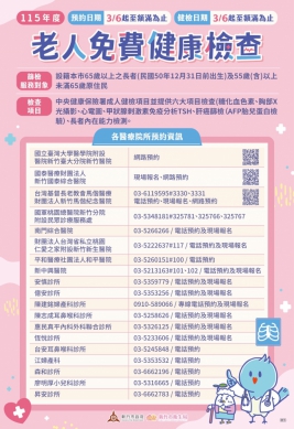 高虹安宣布竹市「健檢365」報名系統全面升級 8月3日正式上線