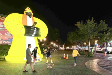 迎接諸羅城隍夜巡 全台最高城隍爺大型氣膜 嘉義文化公園亮相！