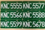 彰化監理站將本月10日標售「KNC第一梯次營業貨櫃曳引車等號牌」。（照片監理站提供）