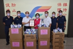 臺中市議員朱暖英等人捐贈防疫物資  許明耀頒感謝狀以表謝忱