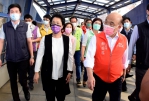 行政院長蘇貞昌宣布全力支持彰化市鐵路高架化興建。（照片縣府提供）