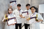 明新盃國際廚藝模擬大賽﹂，大葉學生摘下三金二銀一佳作成績。（照片大葉提供）