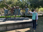 台中市南屯區豐樂公園雕塑二十多年不曾保養  市議員何文海爭取維護重現光彩