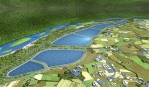 經濟部水利署興建「鳥嘴潭人工湖」，彰化地區水壓已較以往提升。（照片區管處提供）