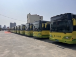 彰客員林站啟動29輛電動公車。（照片記者林碧珠攝）